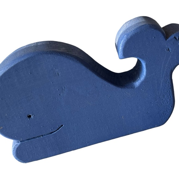 Wooden blue whale Home decor Baby’s nursery room - Picture 3 of 3